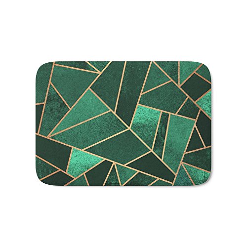 Society6 Emerald and Copper Bath Mat 17" x 24"