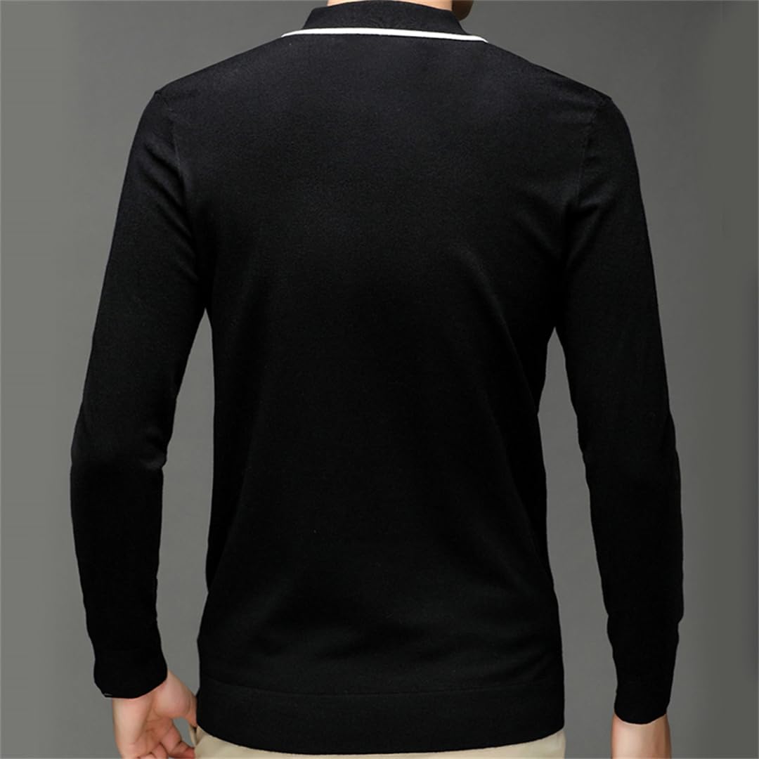 Maglione Casual da Uomo Autunno Inverno Tinta Unita Slim Fit Pullover Maglioni