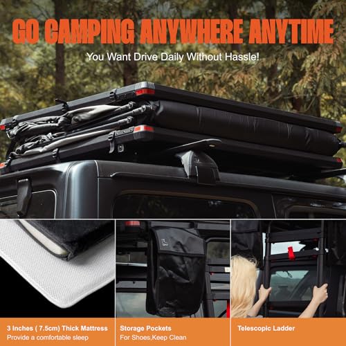 ILANDER Lightweight Aluminum Rooftop Tent