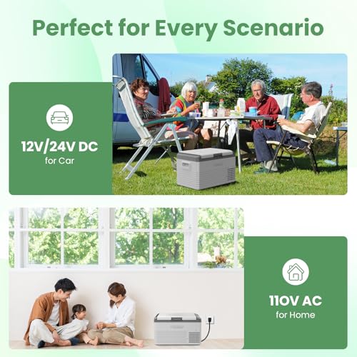 Image of ALIPICOOL Electric Cooler 12 Volt Portable Refrigerator for Car, 29 Quart Car Fridge, Single Zone Car Freezer Cooler 12 /24V DC, 110~240V AC for Camping,Overlanding, RV, Truck, -4℉ to 68℉ (CL30)
