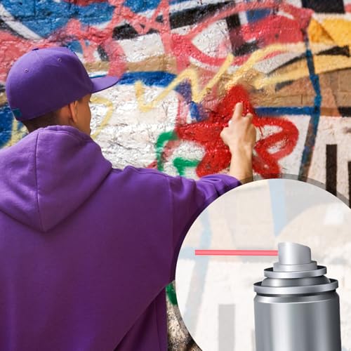 100 Pitillos para Spray Can, 12 cm de Largo, Rojo miniatura 6