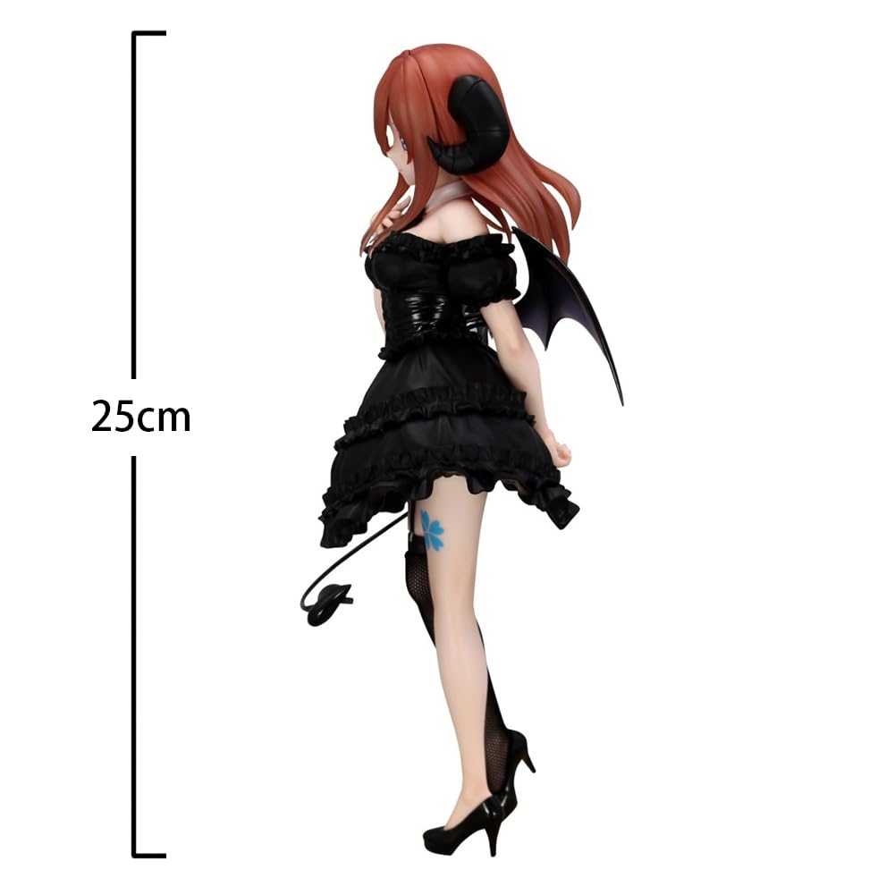 Figura de personaje de Nakano Miku de anime Nakano Miku, vestido negro, postura de pie, modelo de PVC, 25 cm, figura de acción de Nakano Miku, decoración de escritorio