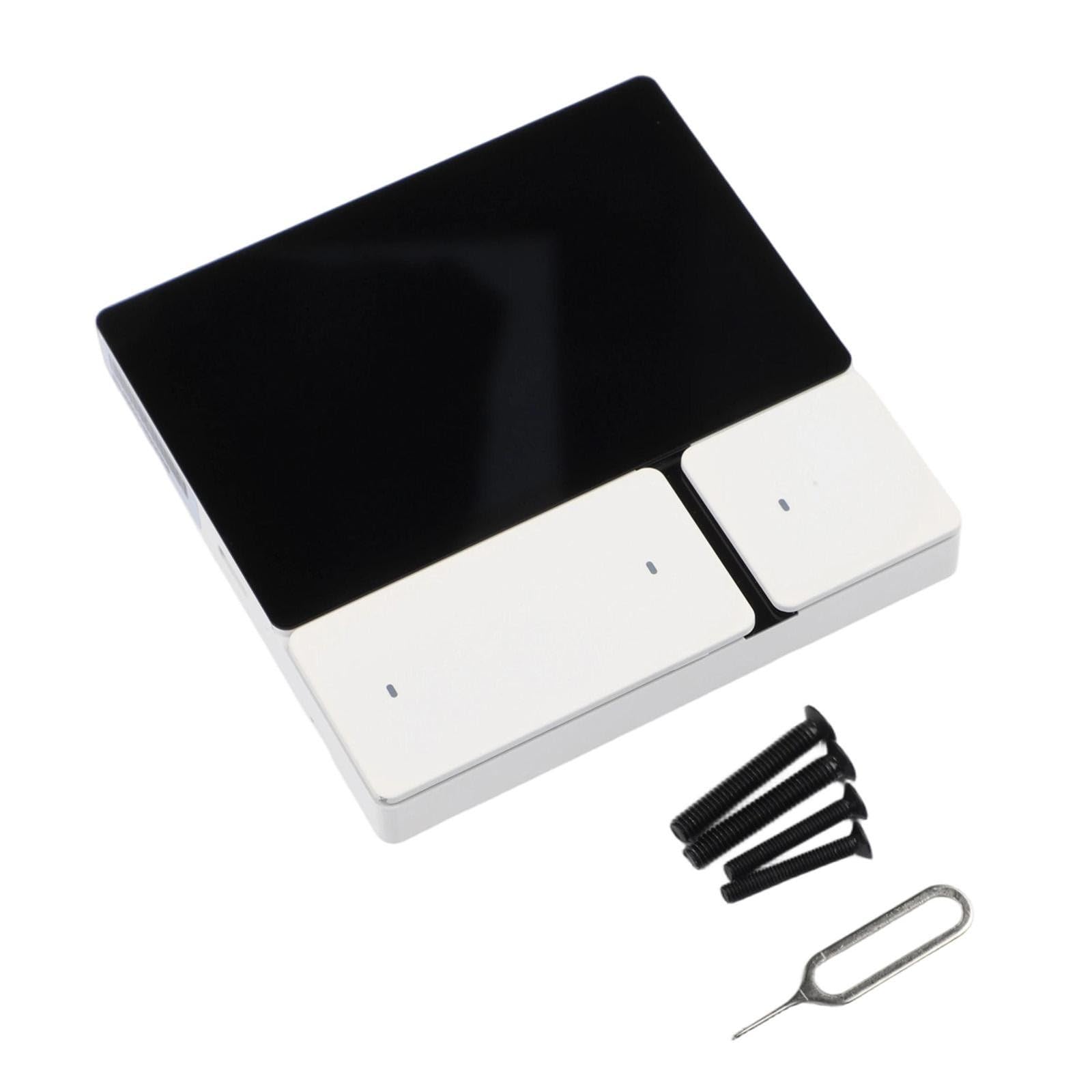 MOES - Pannello interruttori da parete intelligente compatibile da 3,5", controller relè a 3 bande con blaster a infrarossi, schermo GFF multi-touch, luce di stato dimmerabile, 3 tasti fisici