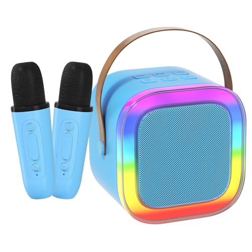 MUEZDUR Karaoke Maschine Kinder mit 2 Mikrofon, Mini Karaoke Set...
