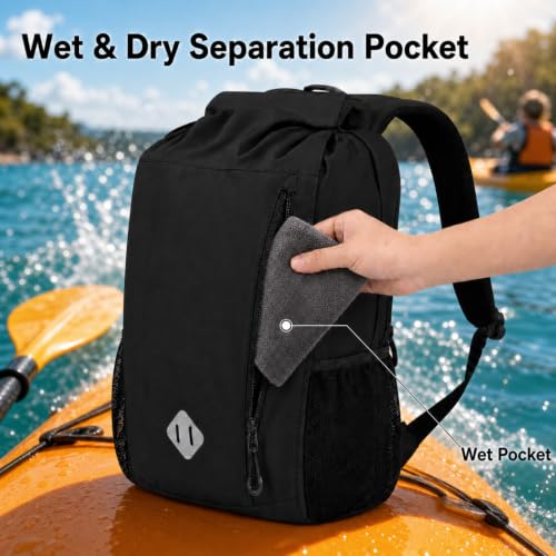 Mochila Bolsa Seca Impermeable de 20L con Riñonera y Funda para Teléfono miniatura 4
