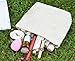 Canvas Cosmetic Bag Handmade Embroidered Lace Makeup Bag Large Capacity Natural Linen Make Up Pouch Purse Organizer Boho Travel Toiletry Bag for Women (Stereo lace)