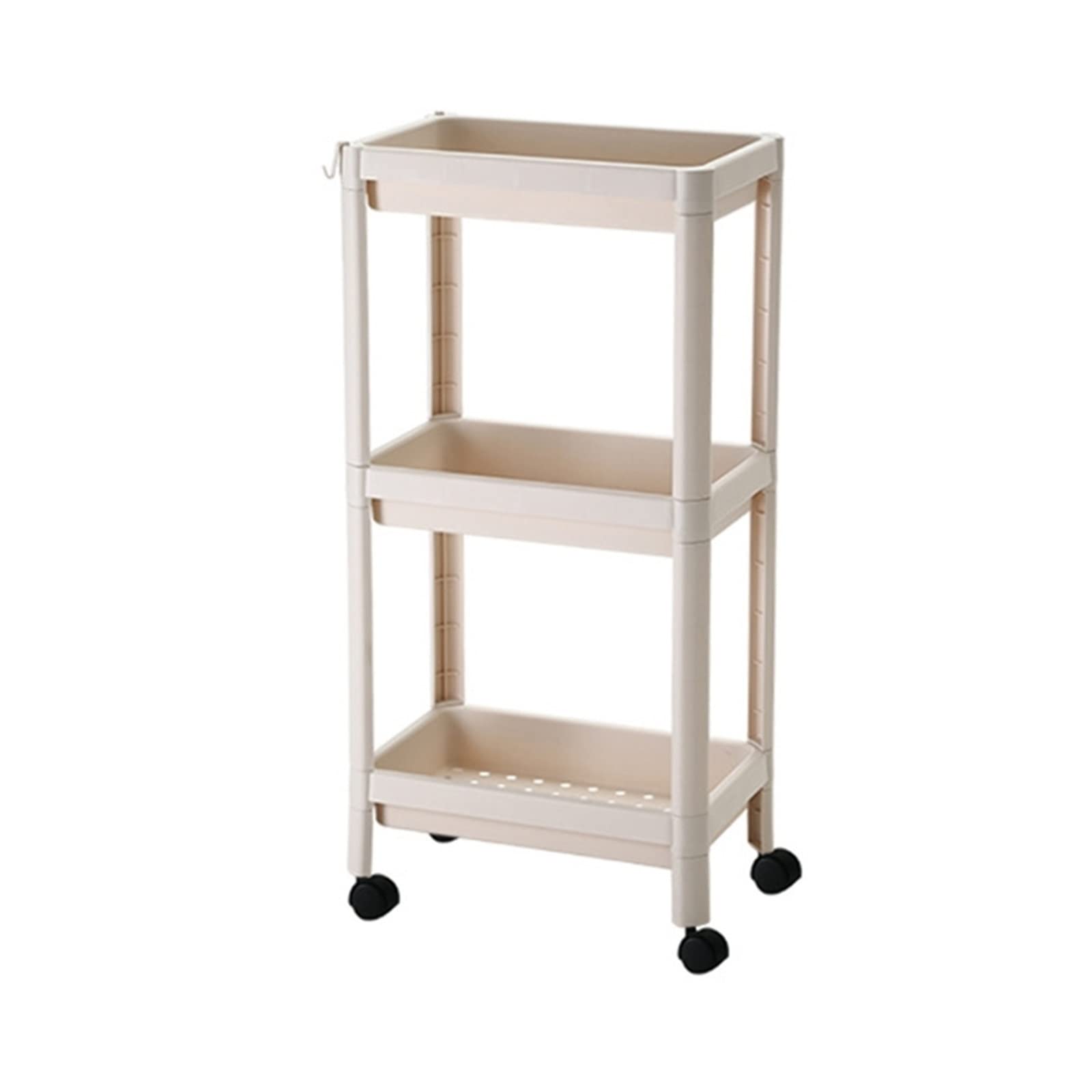 Carrito utilitario con ruedas, carrito rodante de 3 niveles para cocina, baño, dormitorio, cuenta con ganchos para almacenamiento y organización