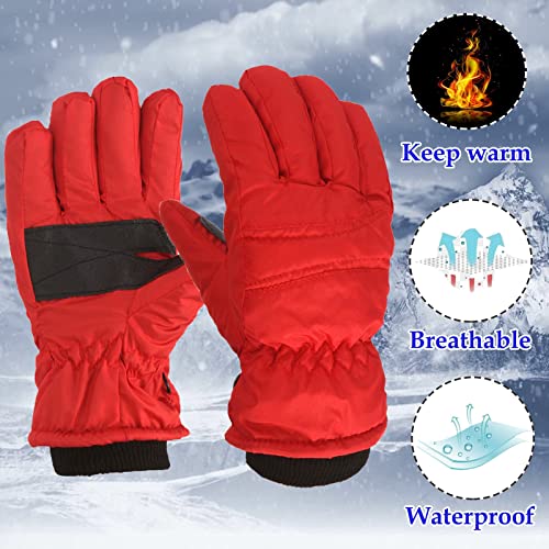 Kids Snow Gloves Winter Waterproof Ski Mittens Warm Thicken Breathable Windproof Gloves for Boys Girls Kids4