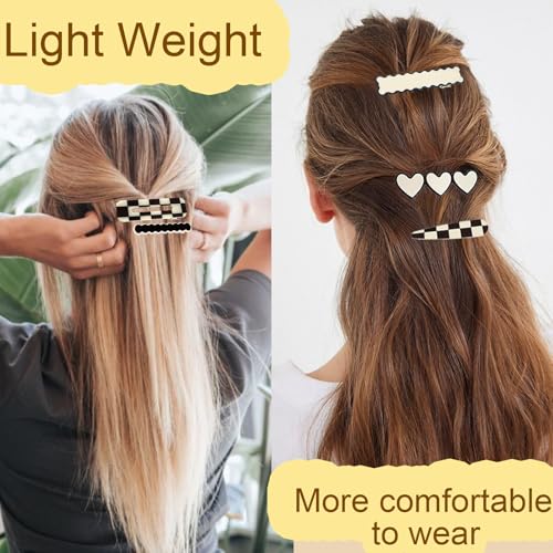 20 Pinzas para cabello tipo duckbill en acrílico miniatura 2