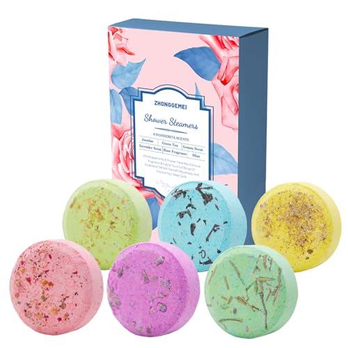 Shower Steamers 6 Pack Fragrances Shower Steamers Aromatherapy Gift Set for Women and Men Perfect Self Care Gifts for Women Relaxation Gifts for Moms (6 pcs)