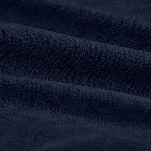 Image of Amigos 100% Waterproof Ultra Soft Cotton Feel Terry Mattress Protector Size 78 inchx 48 inch | Breathable Hypoallergenic Elastic Fitted Mattresses Cover (78x48, Navy Blue)