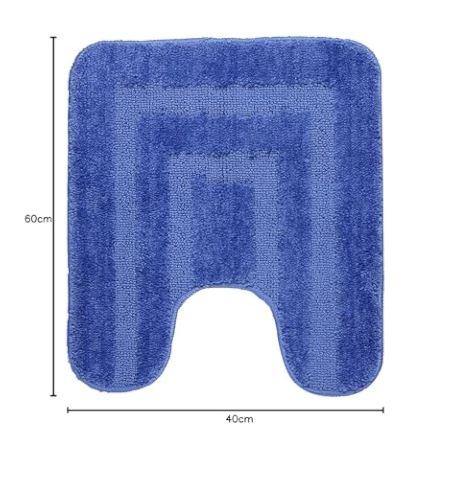 Soft Microfiber Bath Mat and Contour Mat Set, Blue