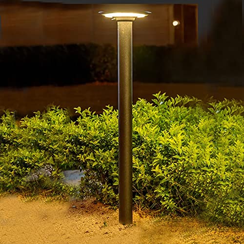 Arnusa LED Solar Sockelleuchte Gartenleuchte 98cm moderne Gartenlampe helle Solarlampe 360lm Aluminium Power Solar 3W kabellos Pollerleuchte Wegeleuchte