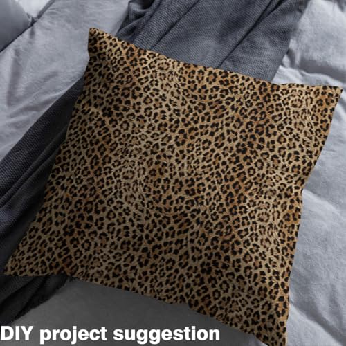 Feelyou Leopard Waterproof Outdoor Fabric 2 Yard, Cheetah Print Upholstery Fabric for Chairs for Kids Boys Girls Animal Fabric by The Yard Kids Safari Reupholstery Fabric Decor