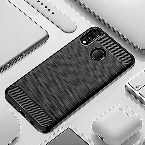 Image of Hybrid Carbon Fiber Back Case for Samsung Galaxy A20, A30 (Black)