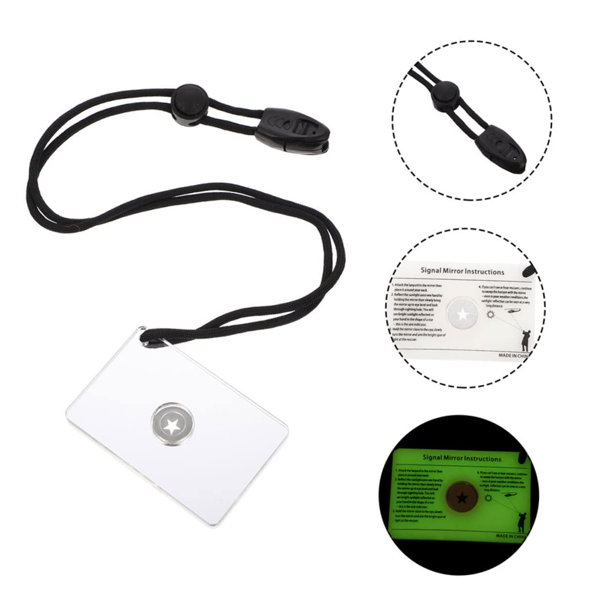 ibasenice Miroir De Signal De Survie Plein Air Miroir Réfléchissant Pratique pour Situations Urgence Et Activités De Camping