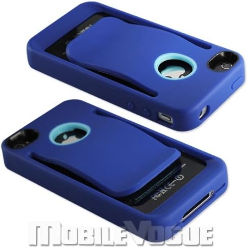 Reiko BPC-IPHONE4SNV Durable Belt Clip-Style Holster Case for iPhone 4/4S - 1 Pack - Retail Packaging - Navy