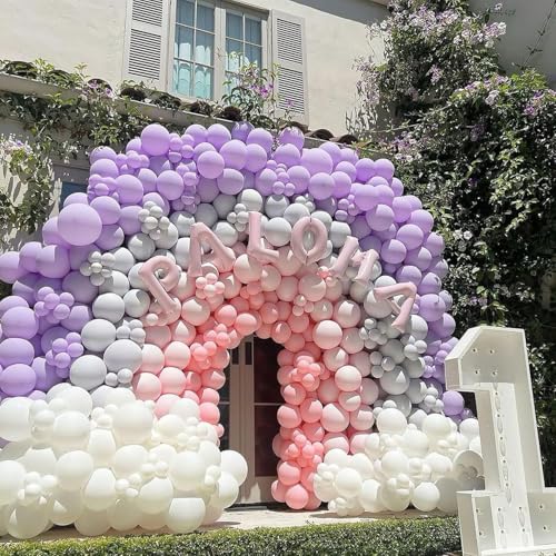 Image of KBZVNAF Pastel Purple Latex Party Balloons 50 Pack 12 inch