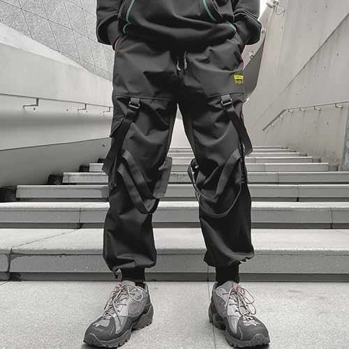 XYXIONGMAO Men's Cyberpunk Techwear Cargo Pants Baggy Streetwear Japanese Pants Men Outdoor Cool Trendy Casual Trousers Mens3