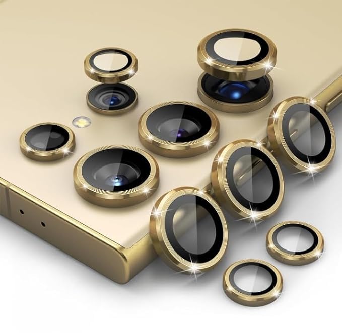 The Little Shop Camera Lens Protector For Samsung Galaxy S24 Ultra | Camera Lens Protector Tempered Glass Glossy Finish,Alloy Metal Camera Ring for Samsung Galaxy S24 Ultra (Gold) (B0D76MVQ5X) Amazon Price History, Amazon Price Tracker