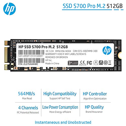 Disque Flash SSD interne SATA 512 Go HP : plus de fluidité au quotidien