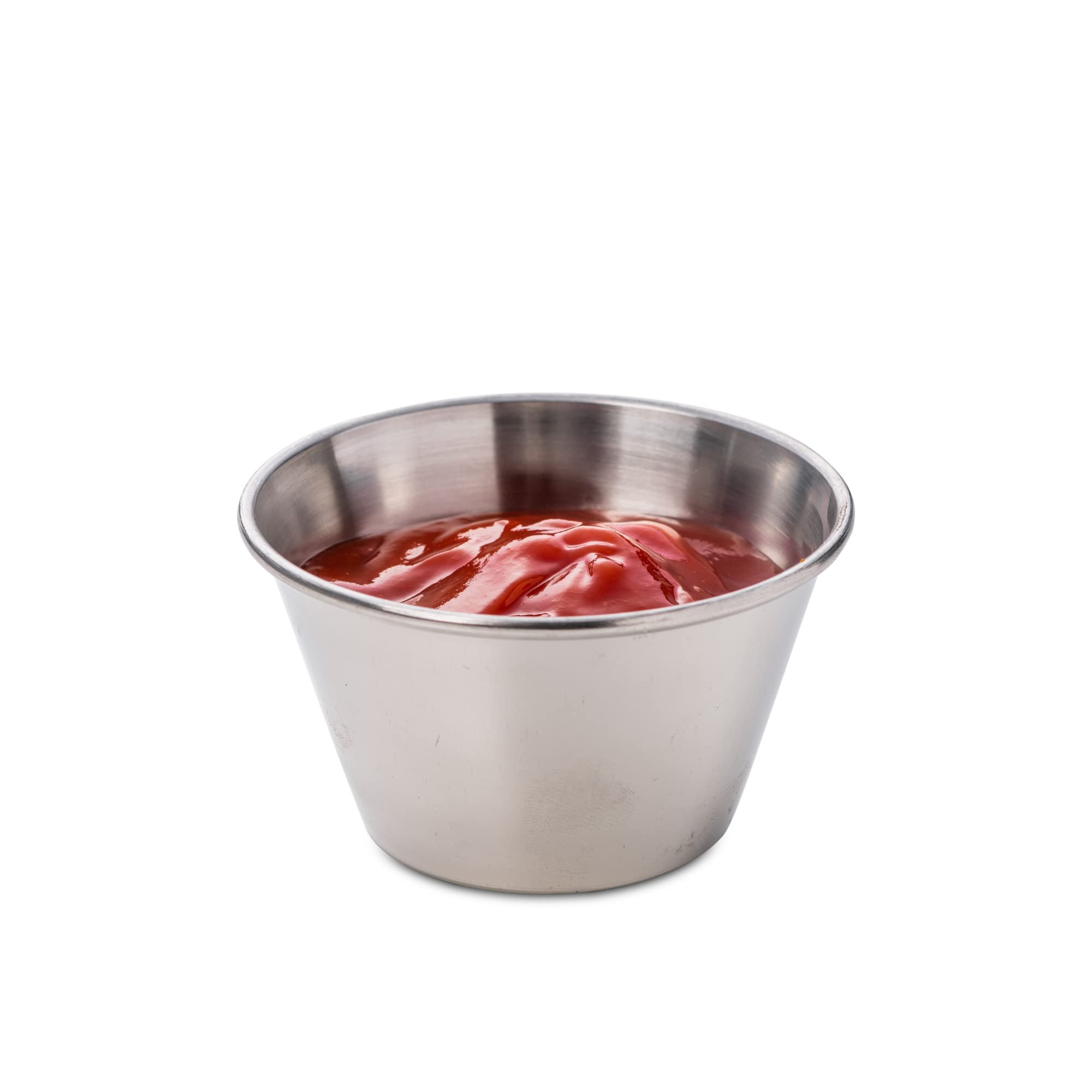 Stainless Steel Ramekins 8oz / 227ml - Pack of 24 - Sauce Pots, Condiment Bowls, Dip Pots
