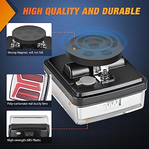 Image of Nilight Magnetic Trailer Towing Light Kit 2PCS 58LED Wireless Tow Rechargeable Rear Stop Turn Running Lights for 10-30V Trailers Trucks RVs Vans Boats