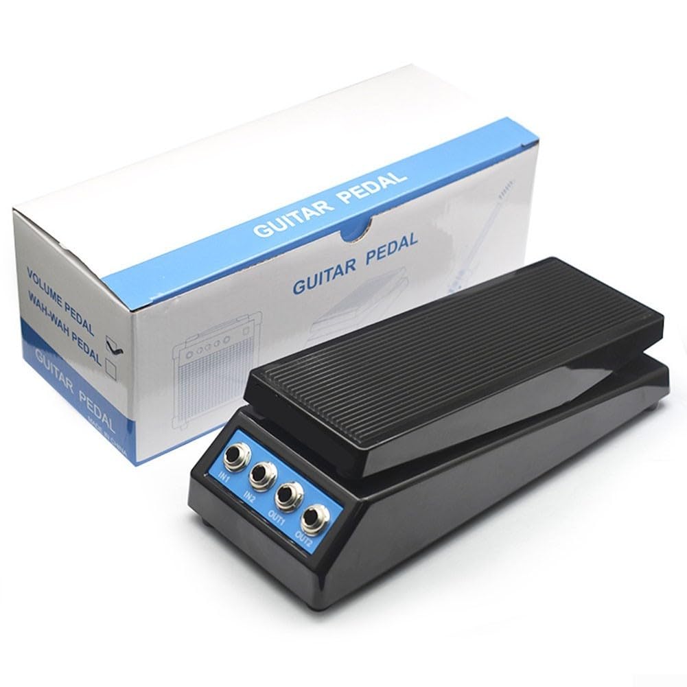 Pedal de guitarra, pedal de volumen pasivo Mini pedal de efecto de guitarra de expresión, doble canal para bajo eléctrico