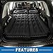 A ABSOPRO Car Air Mattress Camping Bed Comfortable Air Bed Mat Sleeping Mat with Pillows for Car Travel Camping PVC Black