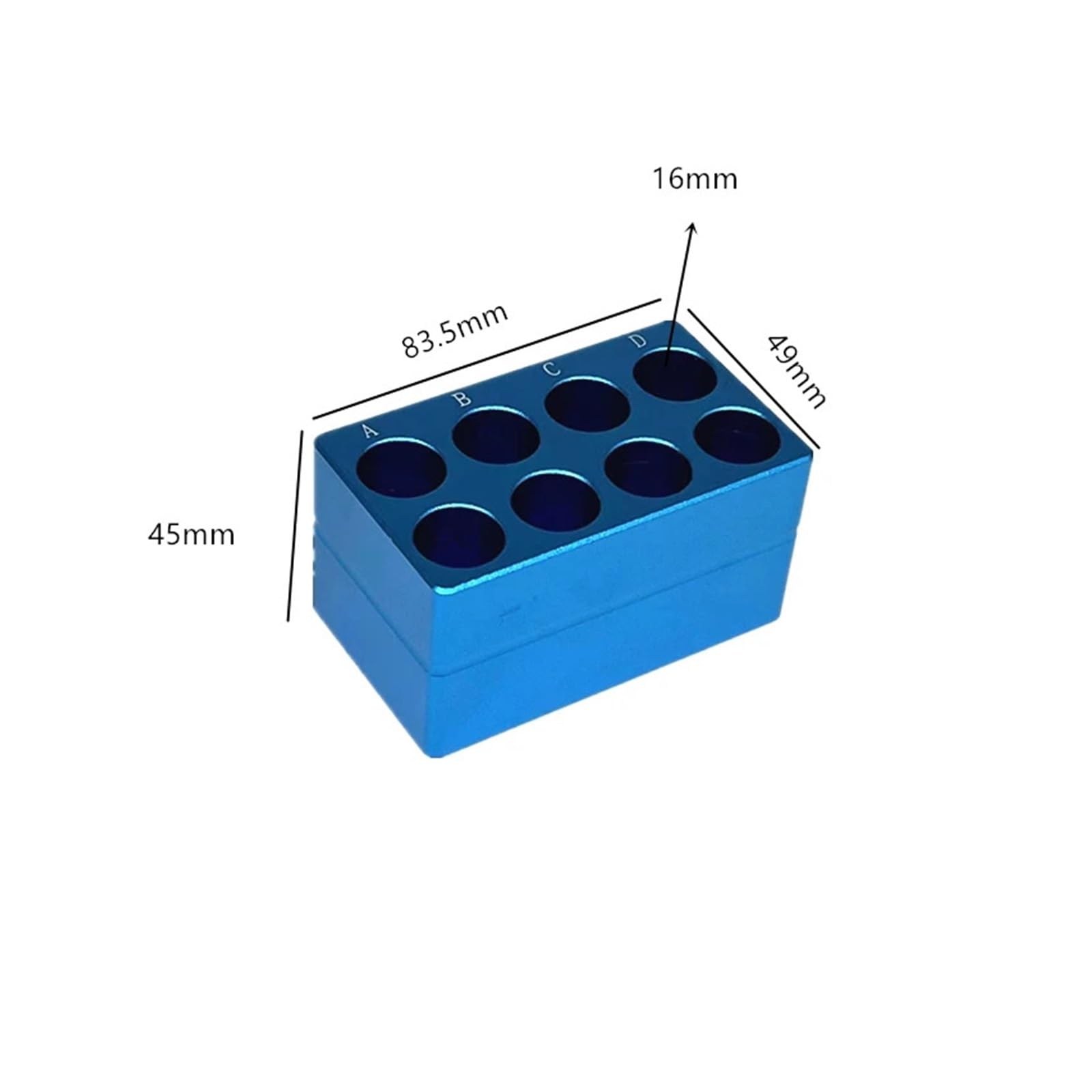 Gradilla Para Tubos De Centrífuga Enfriador Modular de hielo, termostato de baja temperatura, caja de hielo de aluminio preenfriado, 0,2/1,5/2/5/10/15/50ML, soporte de tubos centrífugos, 1/PK | 1.5 15holes G