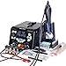 YIHUA 853D 5A-II Professional Soldering, Rework, and Power Supply Station Bundle with #2300 Hot Air Nozzles with Iron Holder, Cleaning Kit, and Accessories (38 Items)