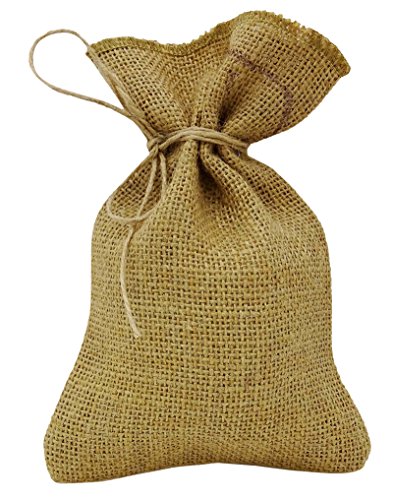 Sac de jute mariage champêtre pour emballage cadeau invités et décoration table rustique