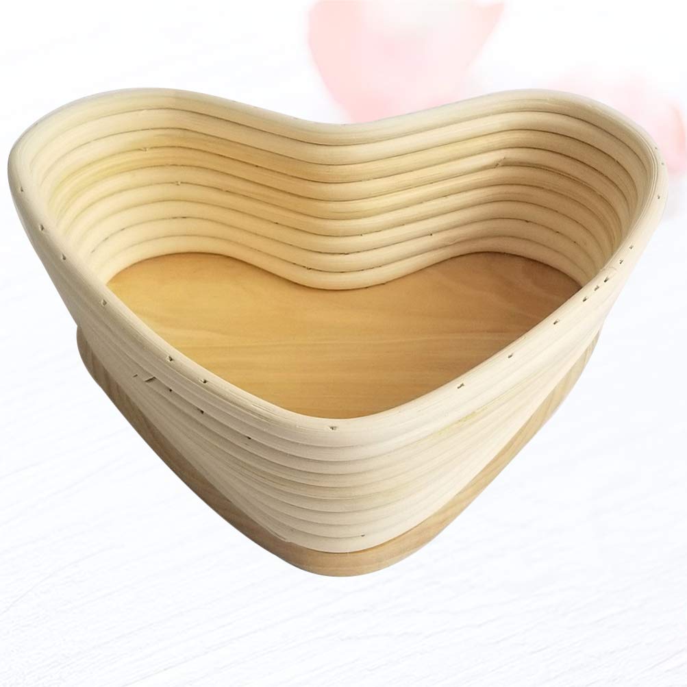 Cabilock Cesto Da Lievitazione Cuore Vite Naturale Con Coperchio Accessorio Per Pane e Per Tecniche Di Lievitazione e Cottura Artisanale