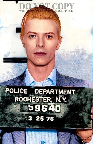 Portrait David Bowie 1976 Arrestation - Impression Photo d'Art Rock 29x43cm