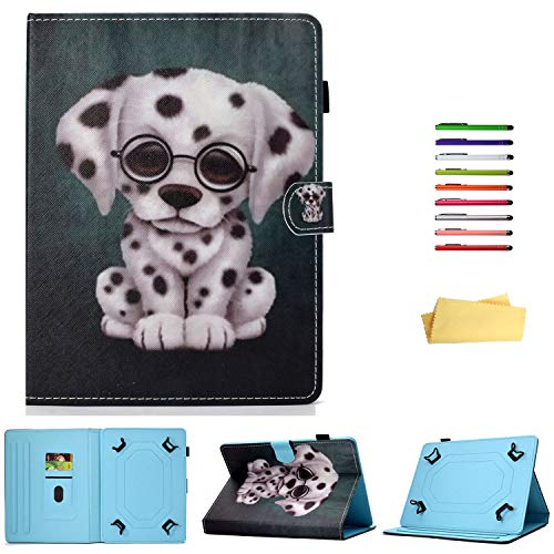 UUcovers 7 inch Tablet Universal Case Cover for Samsung Galaxy Tab A 7.0, Tab 3/Tab E Lite 7.0, Tab 2/3/4 7.0,Tab 7.0 Plus for Huawei Asus for HP Slate 7 for Lenovo All 6.5"-7.5" Tablet, Cute Spot Dog