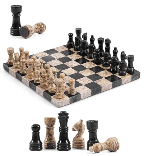 Set de Ajedrez de Mármol 10 Pulgadas Hecho a Mano miniatura 1
