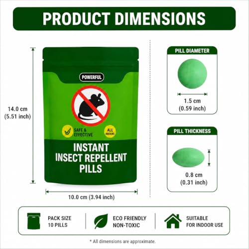 Image of Rat Repellent Balls for Home, Car & Garage, Instant Insect Repellent Pills for Mice and Rodents, Solid Pellets for Indoor Outdoor Areas, Pack of 1-10 Balls