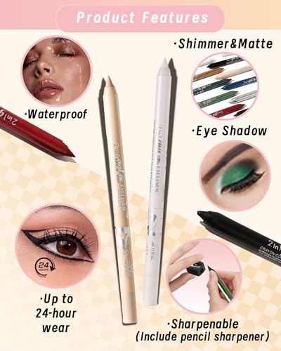 Kit delineador de gel negro nude marrón 3 piezas miniatura 3