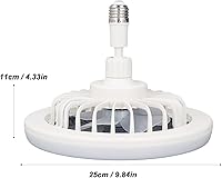 Vista 3 de Yosoo Ventilador de techo con iluminación, ventilador de techo eléctrico con base de lámpara E27 para dormitorio, sala de estar, sala de estar, sala