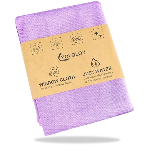 Window Cleaning Cloth - Purple: Streak-Free with Just Water. This Purple Window Cloth Cleans Smooth...