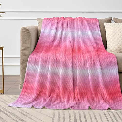 Image of Cortina Jacquard All Season Blanket Single Size Summer AC Blanket Winter Warm Lightweight Reversible Throw Soft Cozy Plush Fuzzy Blanket for Bed Couch Sofa (Pink, 150x200 cm) Color May Vary