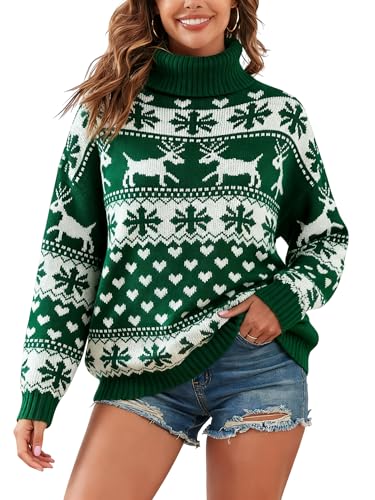 Image of ZAFUL Flower Crochet Turtleneck Sweater for Women Pullover Puff Long Sleeve Boho Knit Sweaters Trendy Knitwear Tops