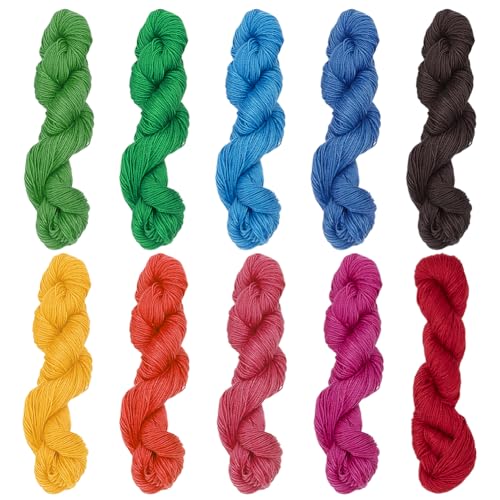 Hilos de algodón sashiko multicolor 10 piezas 50 m miniatura 1
