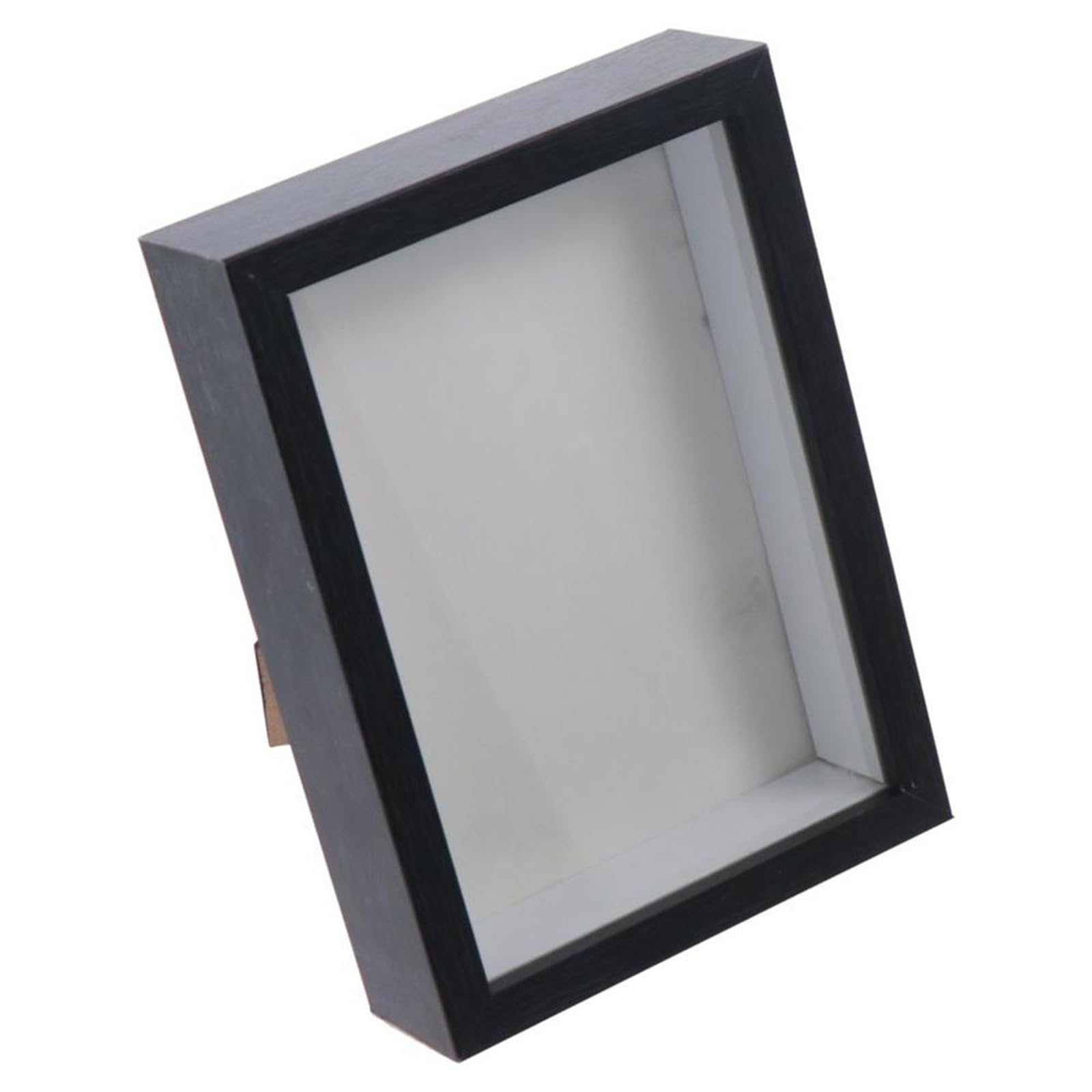 gifthub Shadow Box Frame, Multi-Size Wooden Photo Frame for Dried Flower, Rectangular Glass Display Case for Flora Ticket Crafts, Desktop Decoration Accessories(Black,5 x 7 inch)