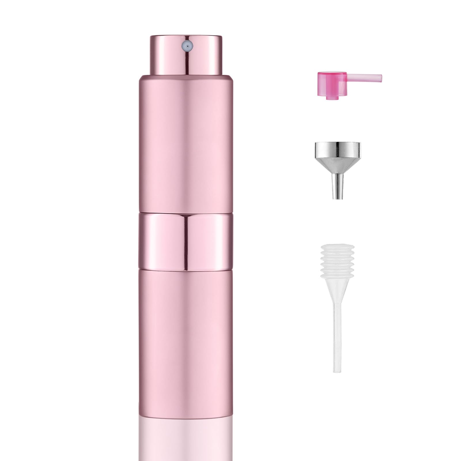 Toureal 20ml Travel Perfume Atomiser Refillable - Mini Aftershave Spray Bottle - Small Glass Fragrance Atomizer for Women - Portable Empty Cologne Refill Pump Dispenser for Men Pink