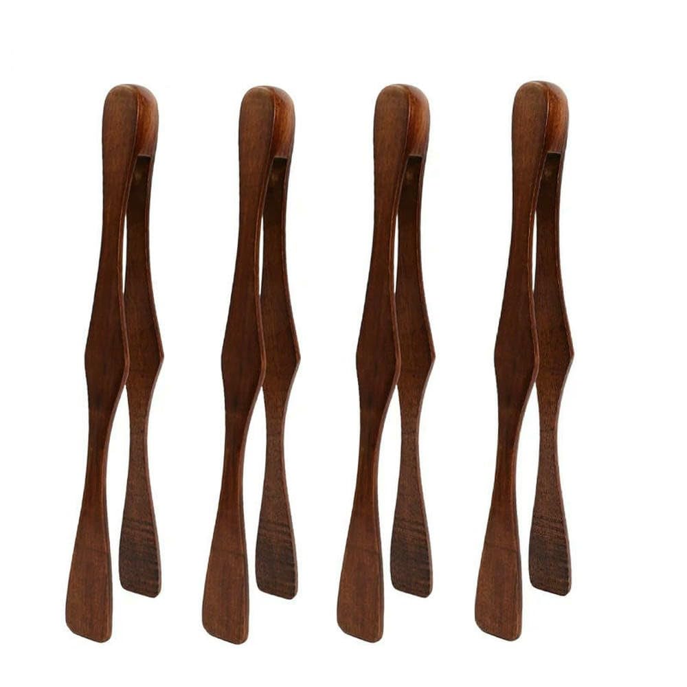 GLDFW - Pinzas de cocina de madera resistentes a altas temperaturas, pinzas para bolsas de té, manipulación de barbacoa, tostadora, tocino, azúcar, herramienta de hielo