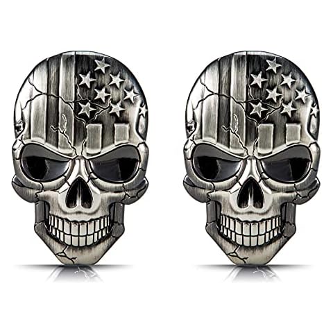 Dsycar 2Pack Skull Emblems Cover