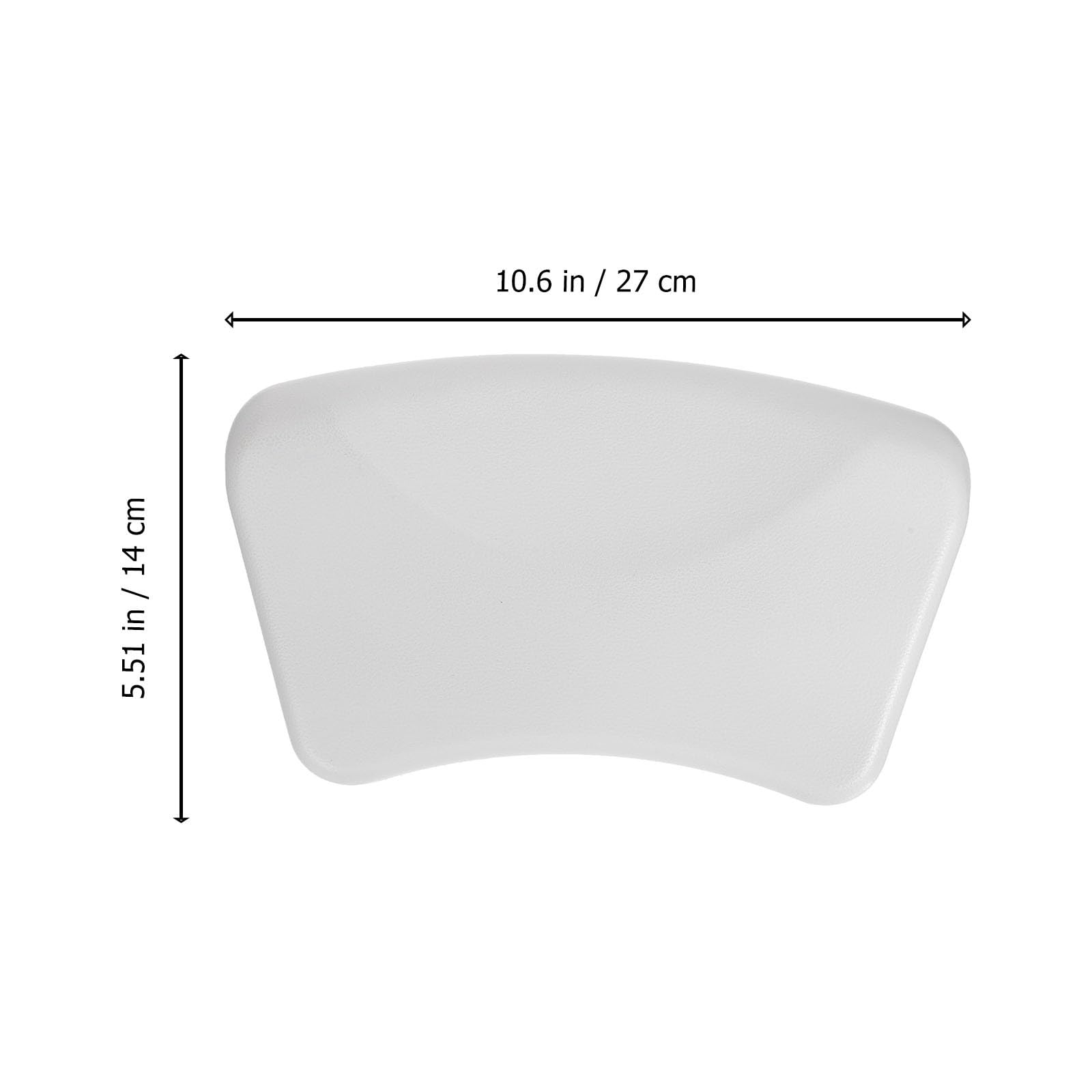 Artibetter Cuscino da Bagno Ventose in Pu Bianco Morbido e Resistente Supporto Ergonomico per Collo e Testa per Saloni di Bellezza e Bagno