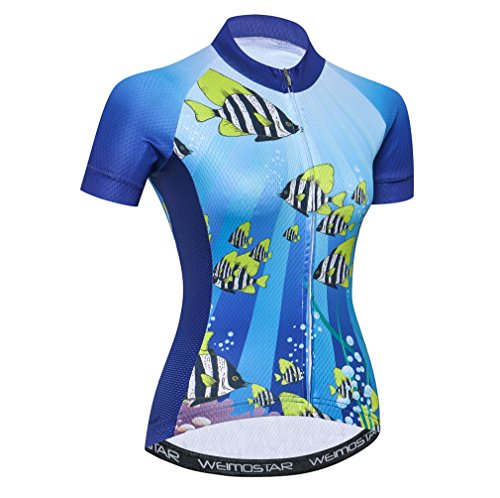 Weimostar 2018 Bike Jersey Women's Cycling Jersey Comfortable, Quick Dry Blue