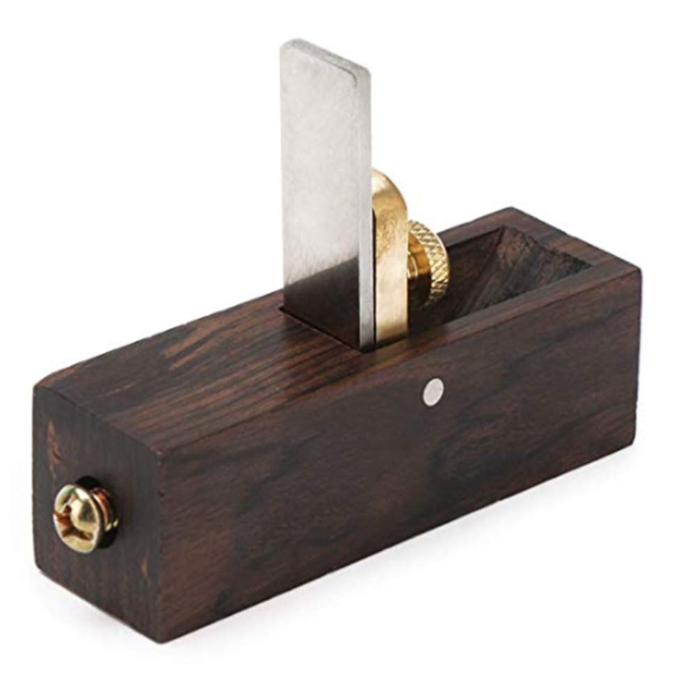 Cepilladora de madera, mini cepillo de madera, cepillo de mano de ébano de 3 pulgadas, hoja de acero de alta velocidad, 90 grados, herramientas manuales for alisar madera de carpintero